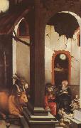 Hans Baldung Grien The Nativity (mk08) oil on canvas